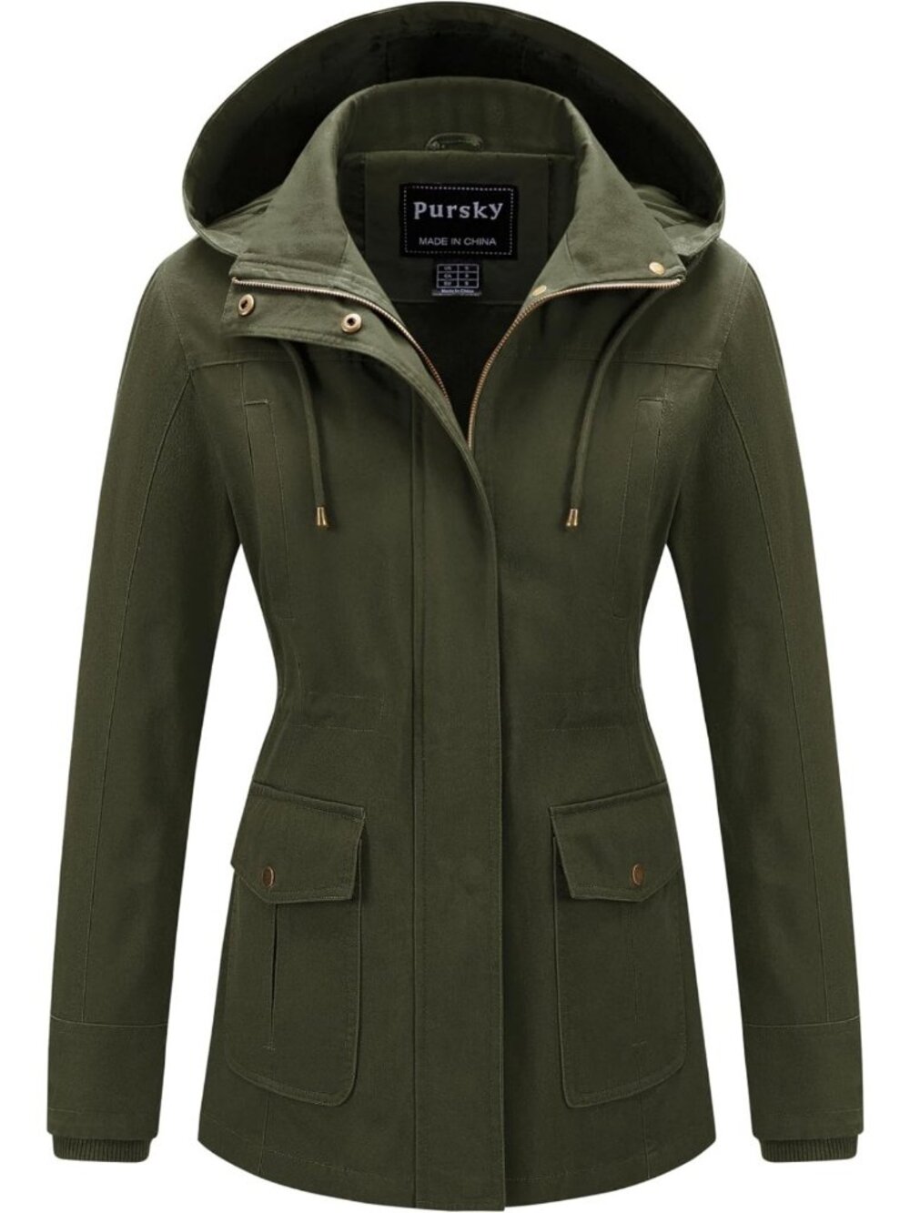 Lightweight Women's Cotton Anorak Jacket - Casual Military Safari Utility Coat